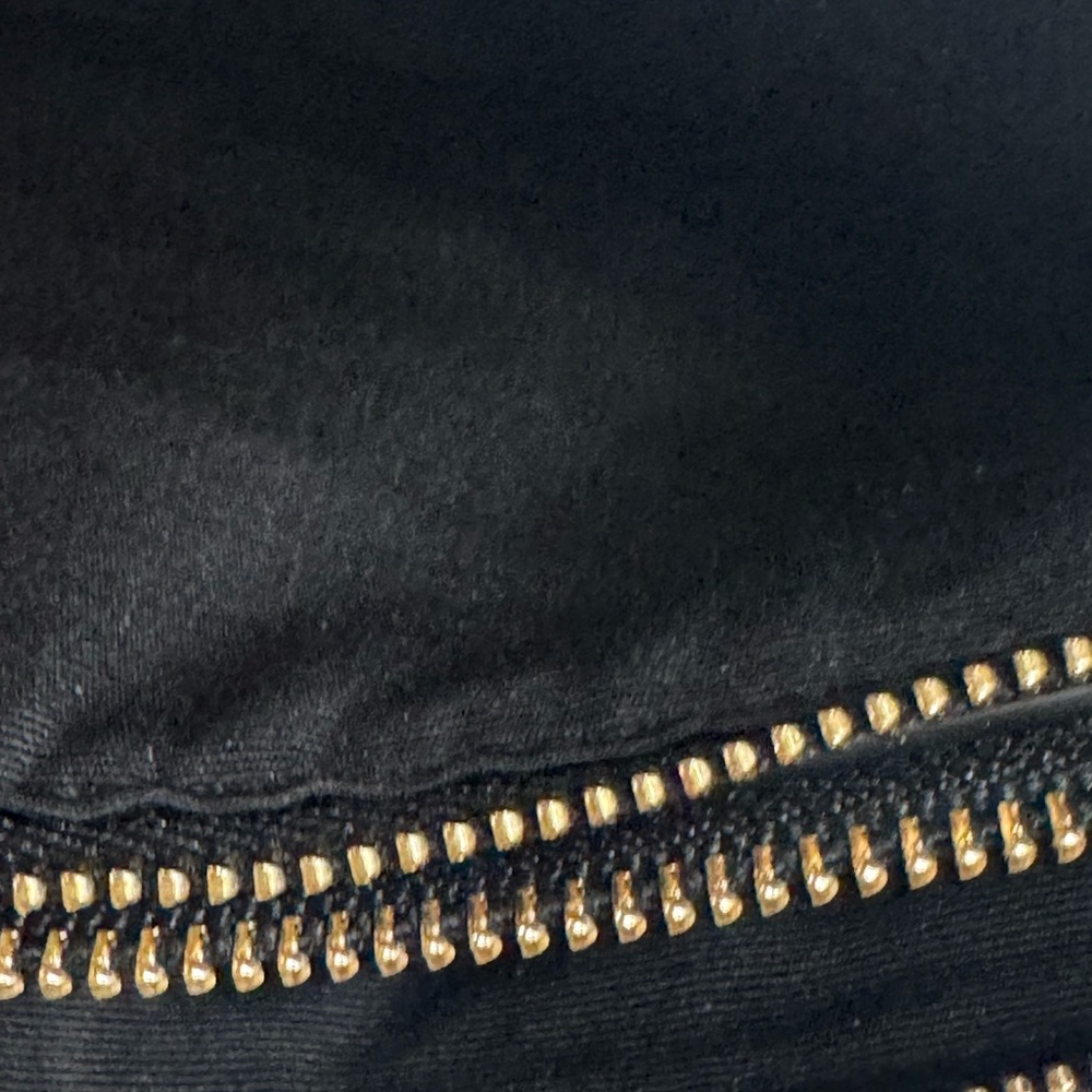 NEW | COACH | DOUBLE ZIPPER WRISTLET WITH STRAP | Black Leather - Picture 4 of 8